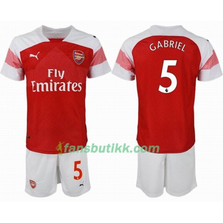 Fotballdrakt Arsenal GABRIEL 5 Barn Hjemmetrøye 2018-2019 Kortermet